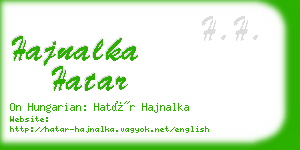 hajnalka hatar business card